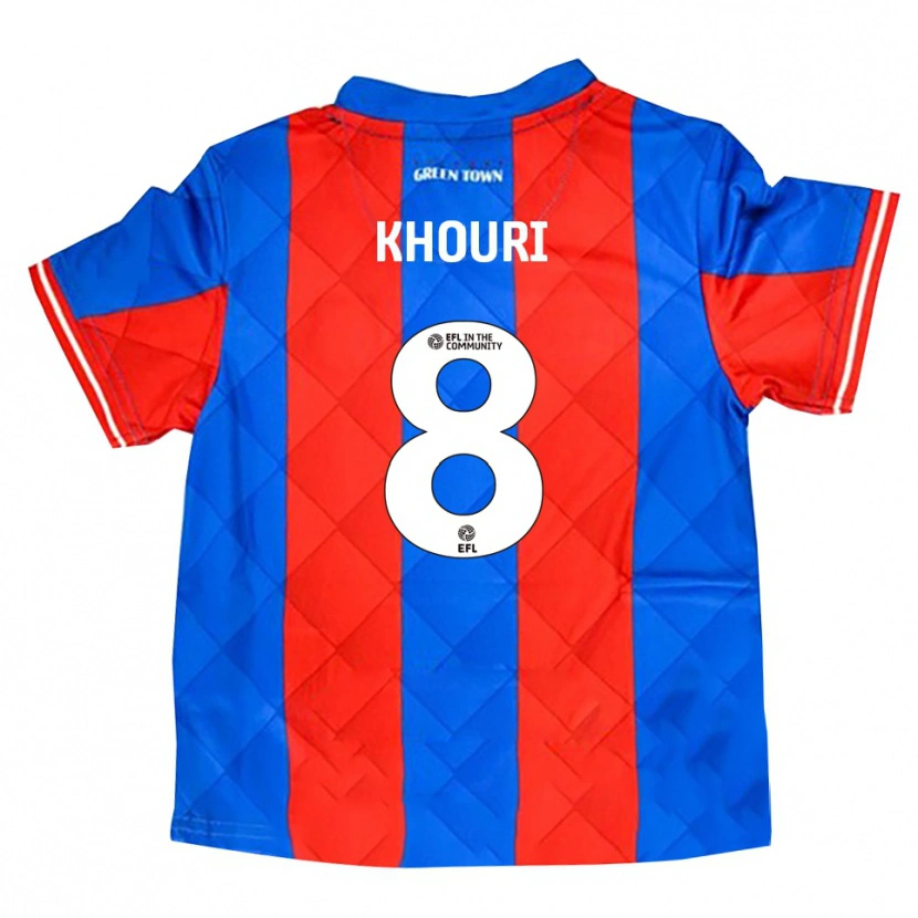 Danxen Dětské Evan Khouri #8 Modrá Červená Bílá Daleko Hráčské Dresy 2025/26 Dres