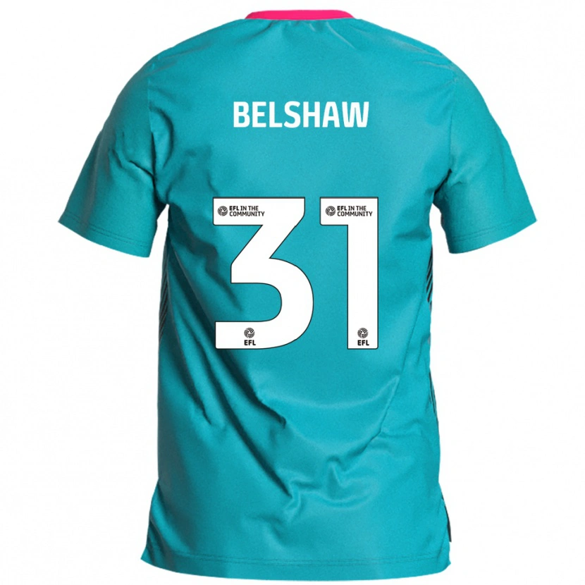 Danxen Dětské James Belshaw #31 Nebesky Modrá Růžová Daleko Hráčské Dresy 2025/26 Dres