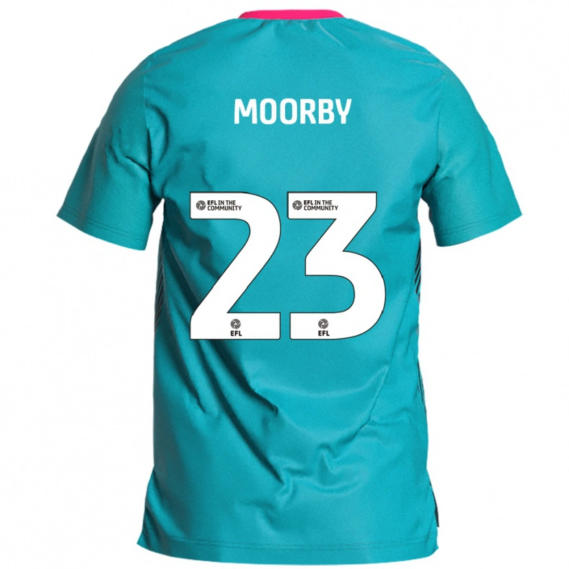 Danxen Dětské James Moorby #23 Nebesky Modrá Růžová Daleko Hráčské Dresy 2025/26 Dres