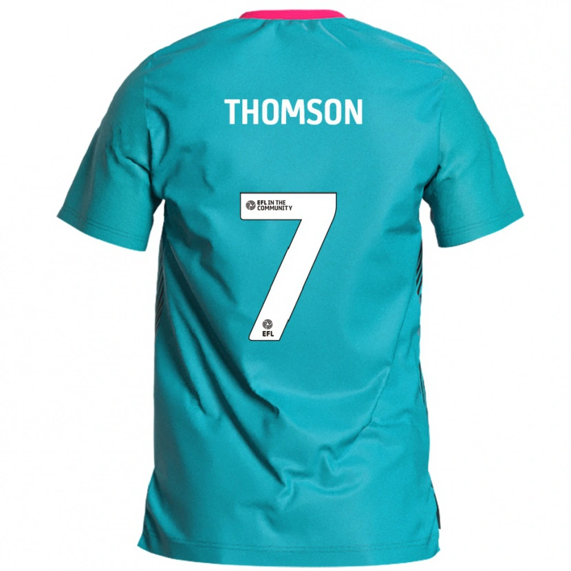 Danxen Dětské George Thomson #7 Nebesky Modrá Růžová Daleko Hráčské Dresy 2025/26 Dres