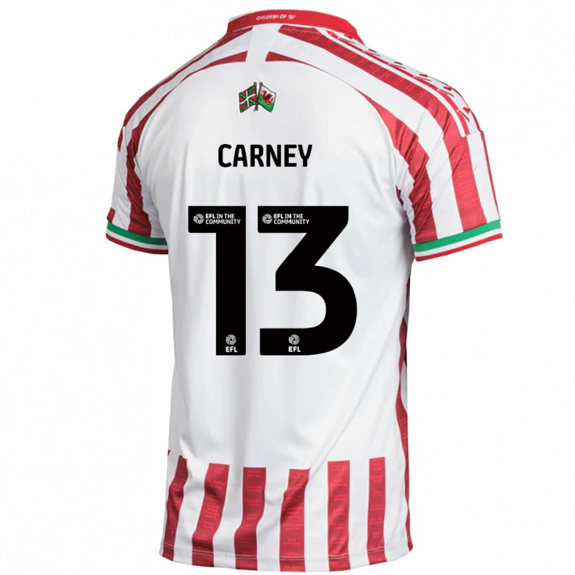 Danxen Dětské Jacob Carney #13 Červená Bílá Daleko Hráčské Dresy 2025/26 Dres