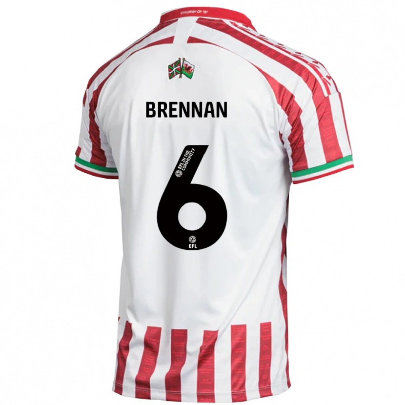 Danxen Dětské Ciaran Brennan #6 Červená Bílá Daleko Hráčské Dresy 2025/26 Dres