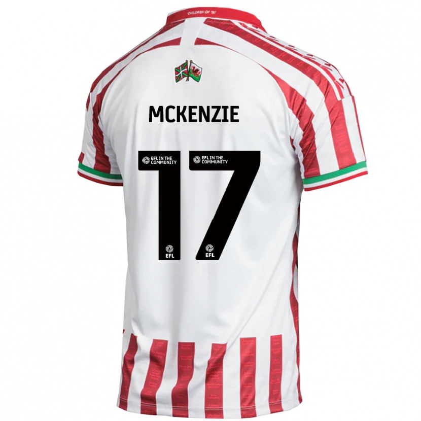 Danxen Dětské Myles Mckenzie #17 Červená Bílá Daleko Hráčské Dresy 2025/26 Dres