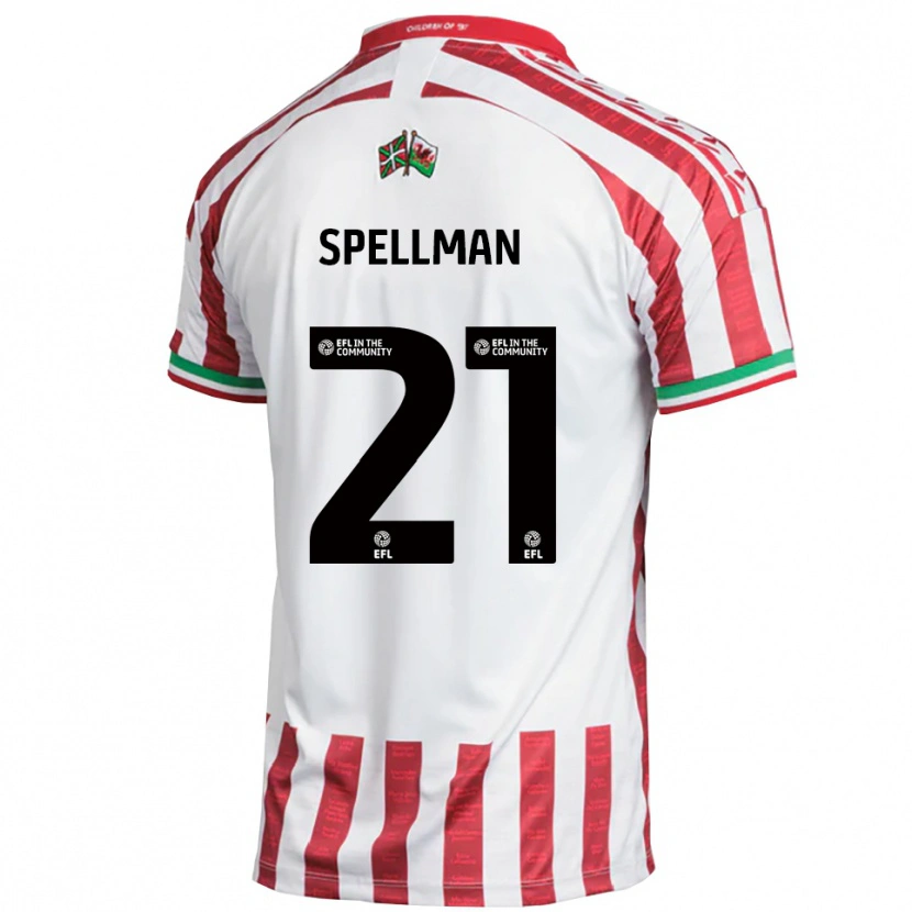 Danxen Dětské Michael Spellman #21 Červená Bílá Daleko Hráčské Dresy 2025/26 Dres