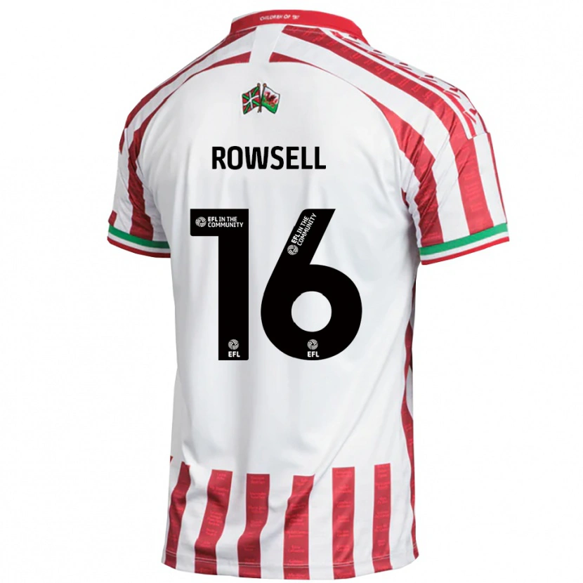 Danxen Dětské Declan Rowsell #16 Červená Bílá Daleko Hráčské Dresy 2025/26 Dres