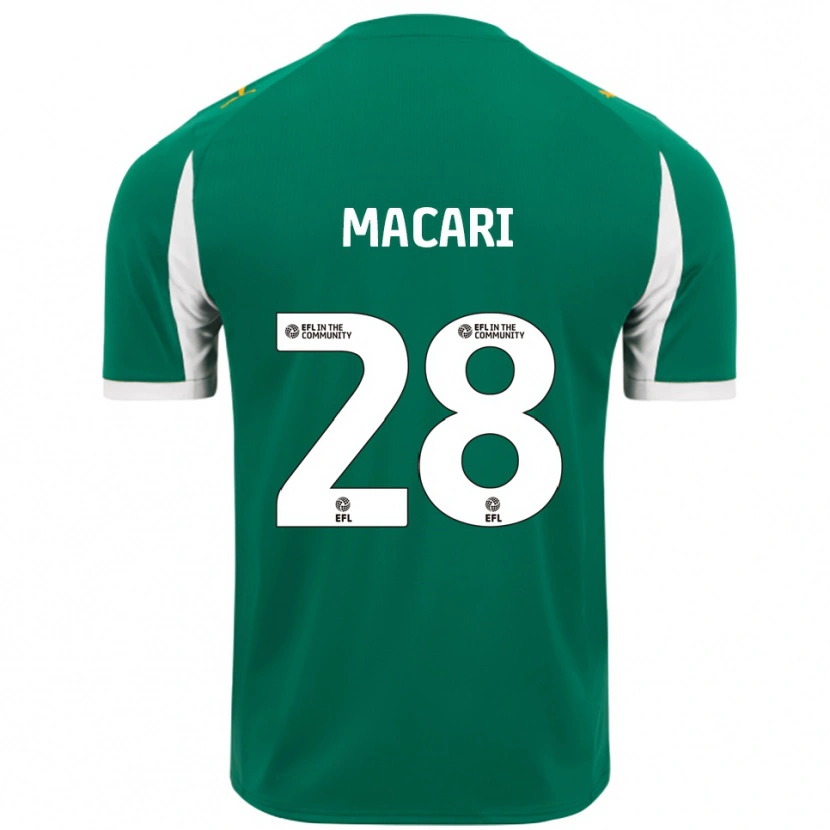 Danxen Dětské Lewis Macari #28 Zelená Bílá Daleko Hráčské Dresy 2025/26 Dres