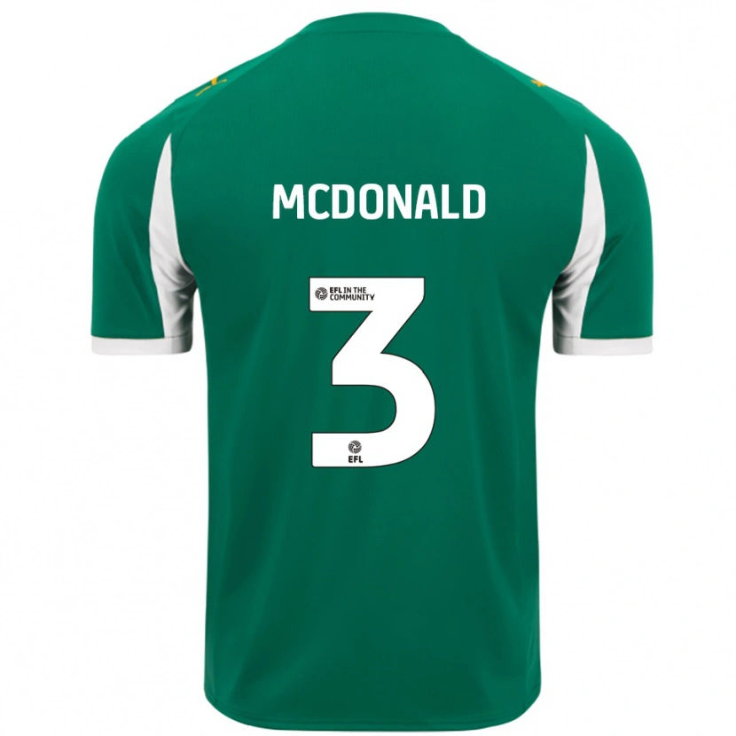 Danxen Dětské Rod Mcdonald #3 Zelená Bílá Daleko Hráčské Dresy 2025/26 Dres