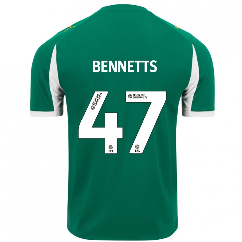 Danxen Dětské Keanan Bennetts #47 Zelená Bílá Daleko Hráčské Dresy 2025/26 Dres