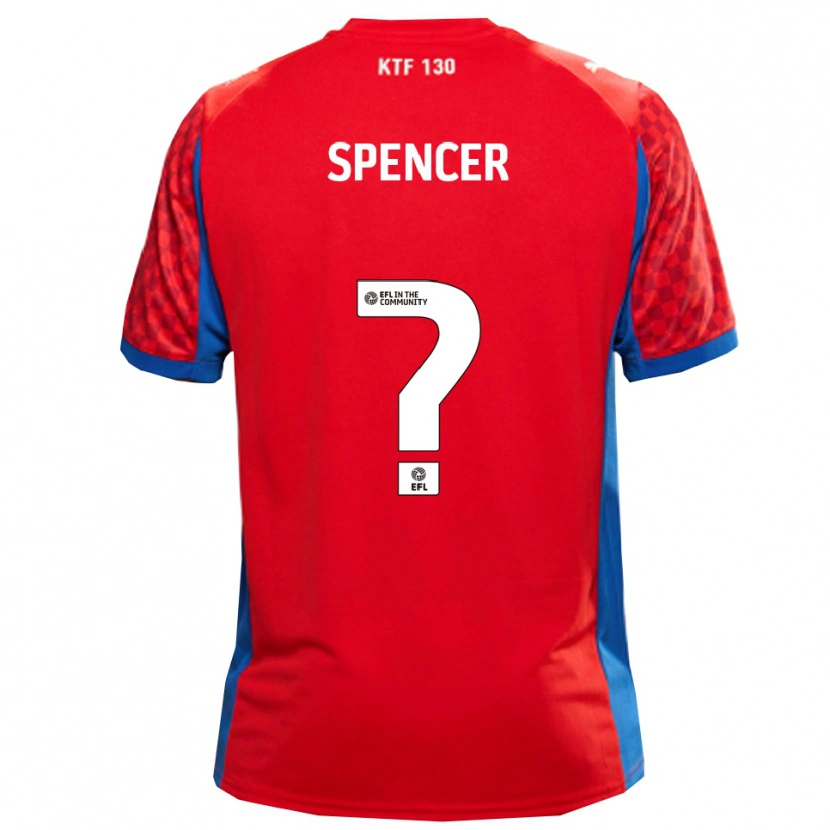 Danxen Dětské Ryan Spencer #0 Červená Modrá Daleko Hráčské Dresy 2025/26 Dres