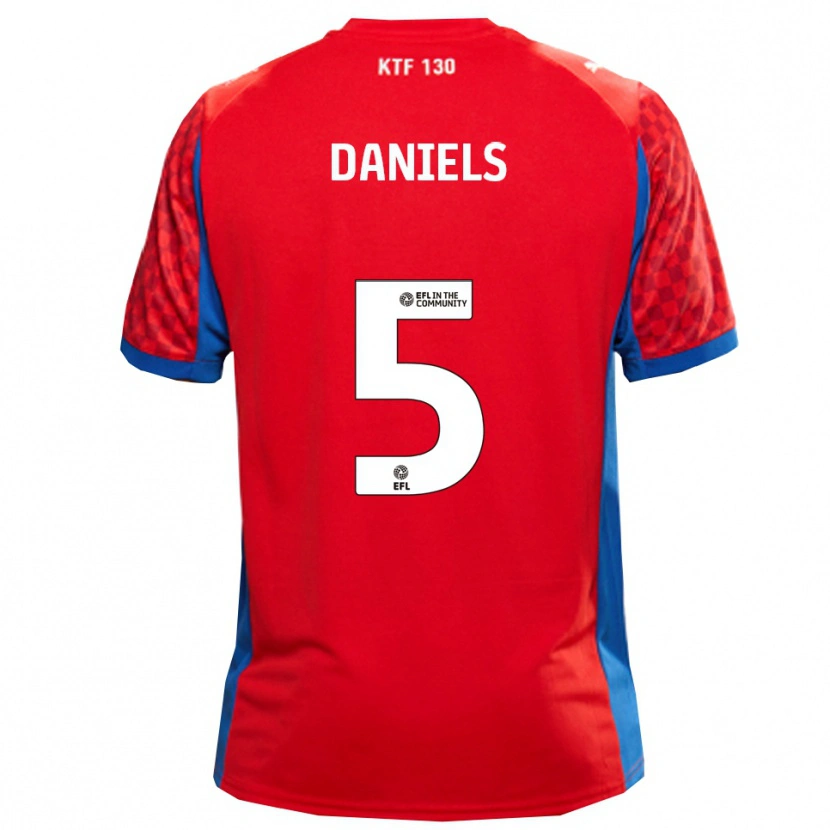 Danxen Dětské Donervon Daniels #5 Červená Modrá Daleko Hráčské Dresy 2025/26 Dres