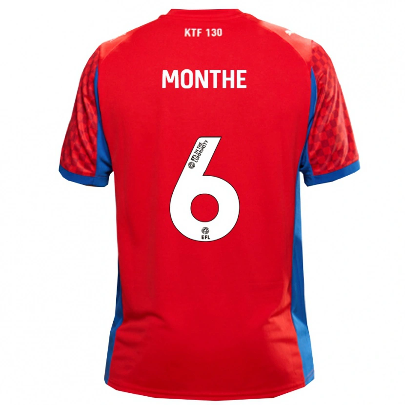 Danxen Dětské Manny Monthe #6 Červená Modrá Daleko Hráčské Dresy 2025/26 Dres