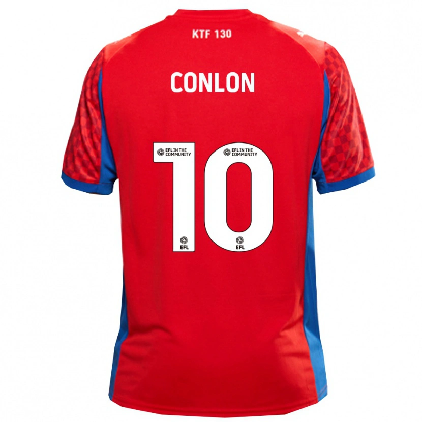 Danxen Dětské Tom Conlon #10 Červená Modrá Daleko Hráčské Dresy 2025/26 Dres