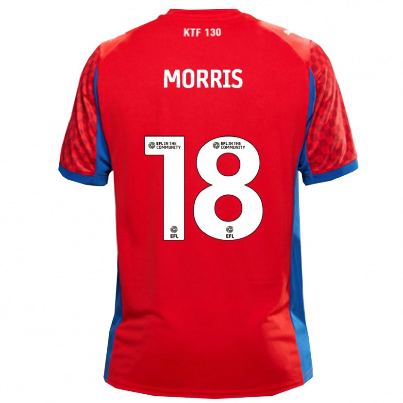 Danxen Dětské Kieron Morris #18 Červená Modrá Daleko Hráčské Dresy 2025/26 Dres