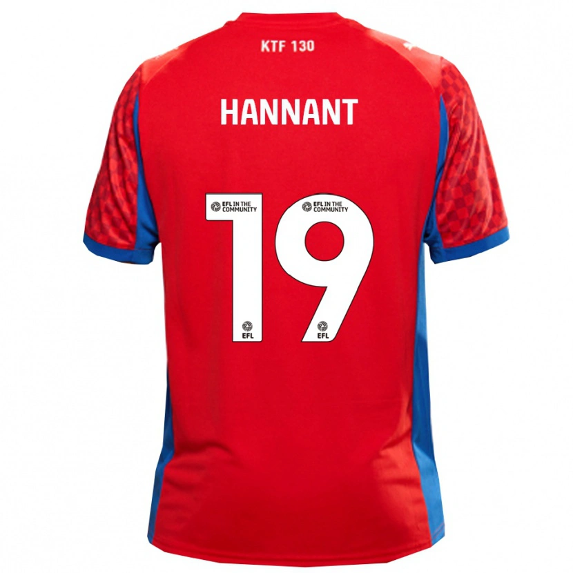 Danxen Dětské Luke Hannant #19 Červená Modrá Daleko Hráčské Dresy 2025/26 Dres