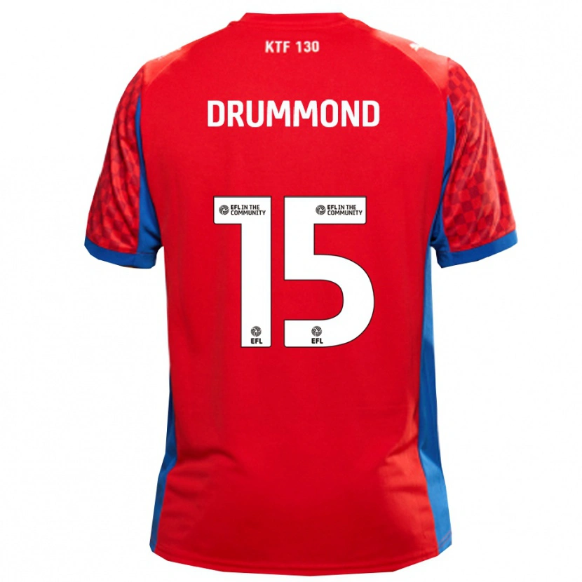 Danxen Dětské Kane Drummond #15 Červená Modrá Daleko Hráčské Dresy 2025/26 Dres