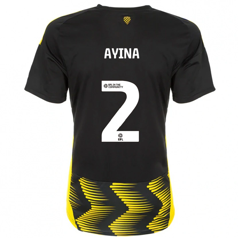 Danxen Dětské Loick Ayina #2 Černá Žlutá Daleko Hráčské Dresy 2025/26 Dres