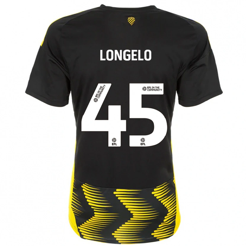 Danxen Dětské Rosaire Longelo #45 Černá Žlutá Daleko Hráčské Dresy 2025/26 Dres