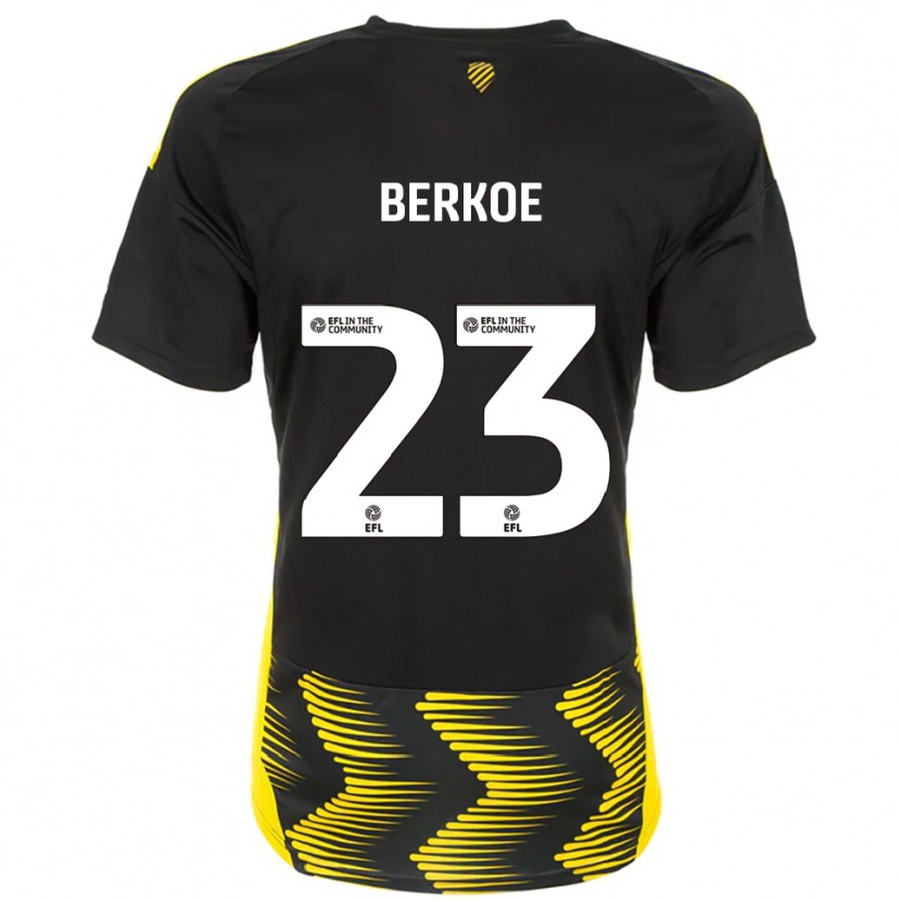 Danxen Dětské Kevin Berkoe #23 Černá Žlutá Daleko Hráčské Dresy 2025/26 Dres