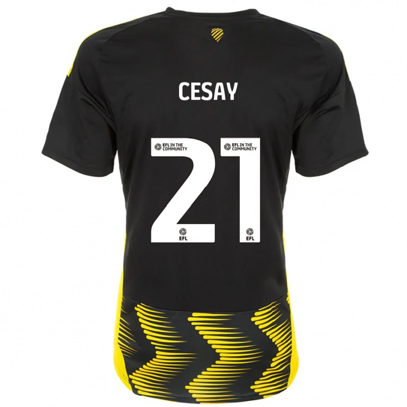 Danxen Dětské Kallum Cesay #21 Černá Žlutá Daleko Hráčské Dresy 2025/26 Dres