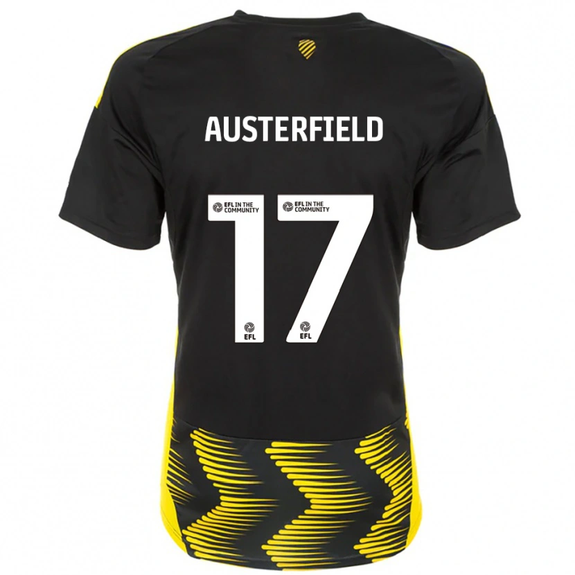 Danxen Dětské Josh Austerfield #17 Černá Žlutá Daleko Hráčské Dresy 2025/26 Dres