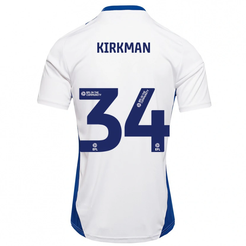Danxen Dětské Billy Kirkman #34 Bílá Modrá Daleko Hráčské Dresy 2025/26 Dres