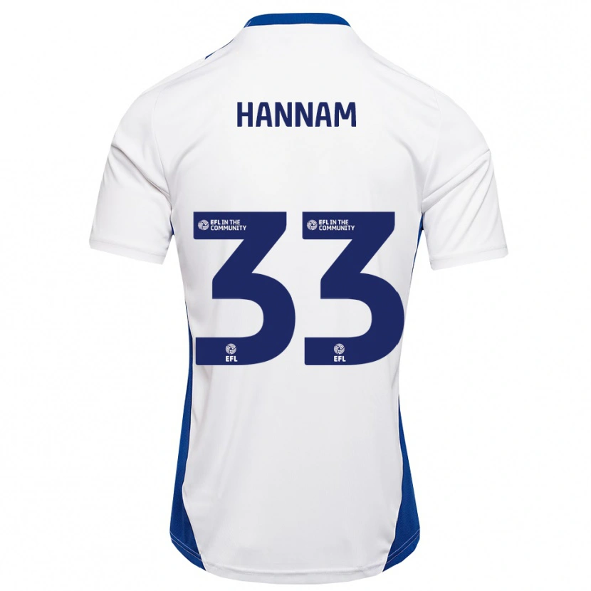 Danxen Dětské Shawna Hannam #33 Bílá Modrá Daleko Hráčské Dresy 2025/26 Dres