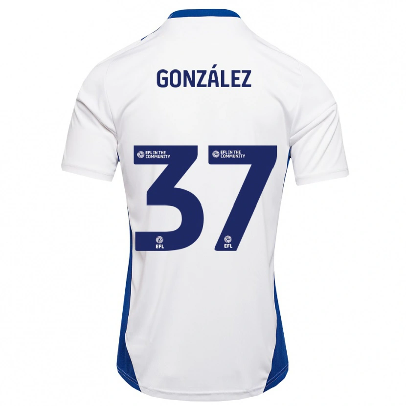 Danxen Dětské Dani González #37 Bílá Modrá Daleko Hráčské Dresy 2025/26 Dres