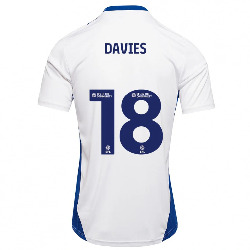 Danxen Dětské Libby Davies #18 Bílá Modrá Daleko Hráčské Dresy 2025/26 Dres