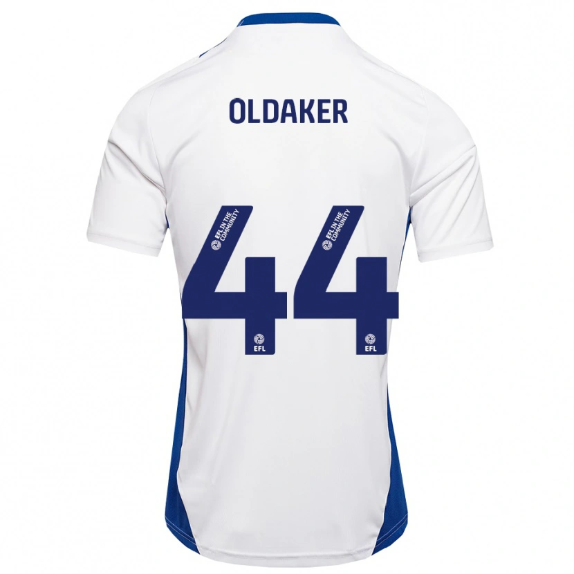 Danxen Dětské Darren Oldaker #44 Bílá Modrá Daleko Hráčské Dresy 2025/26 Dres