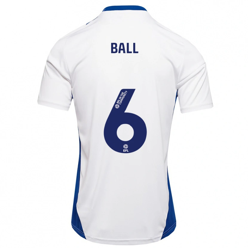 Danxen Dětské James Ball #6 Bílá Modrá Daleko Hráčské Dresy 2025/26 Dres