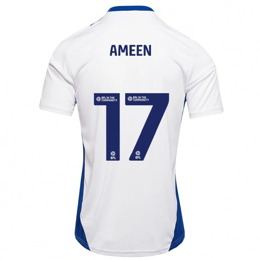 Danxen Dětské Botan Ameen #17 Bílá Modrá Daleko Hráčské Dresy 2025/26 Dres