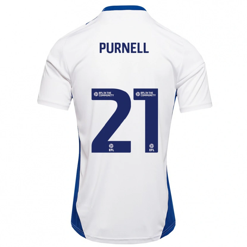 Danxen Dětské Grace Purnell #21 Bílá Modrá Daleko Hráčské Dresy 2025/26 Dres