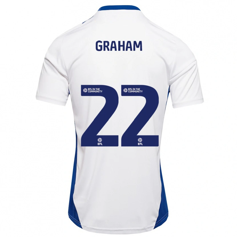 Danxen Dětské Jess Graham #22 Bílá Modrá Daleko Hráčské Dresy 2025/26 Dres
