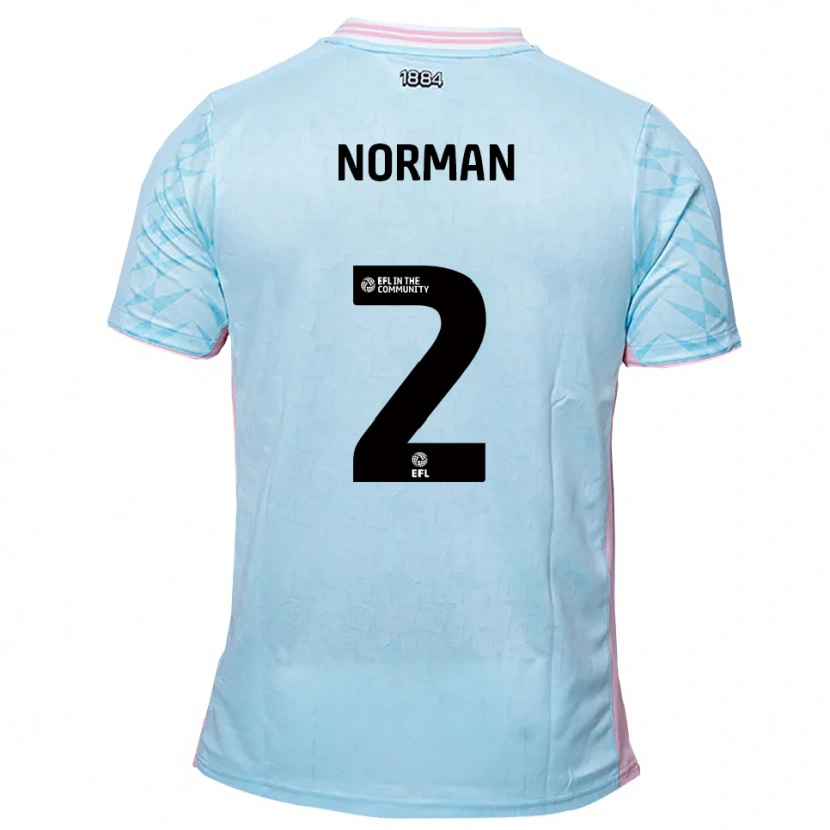 Danxen Dětské Cameron Norman #2 Nebesky Modrá Růžová Daleko Hráčské Dresy 2025/26 Dres