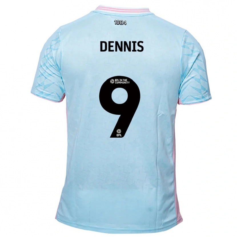 Danxen Dětské Kristian Dennis #9 Nebesky Modrá Růžová Daleko Hráčské Dresy 2025/26 Dres