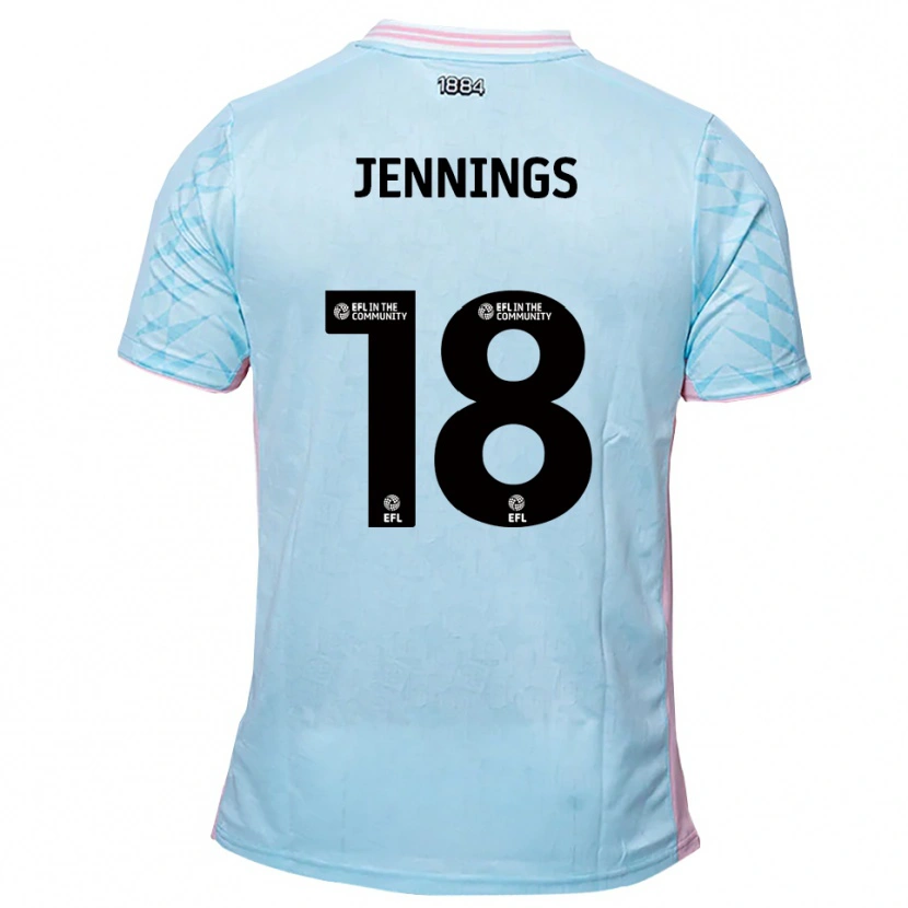 Danxen Dětské Connor Jennings #18 Nebesky Modrá Růžová Daleko Hráčské Dresy 2025/26 Dres