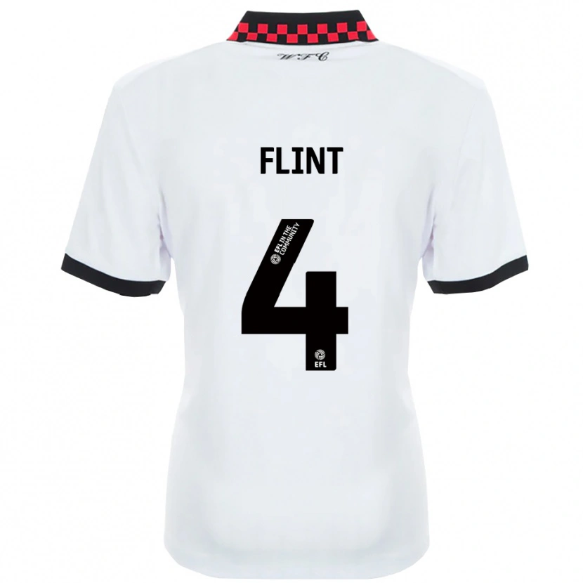 Danxen Dětské Aden Flint #4 Bílá Černá Daleko Hráčské Dresy 2025/26 Dres