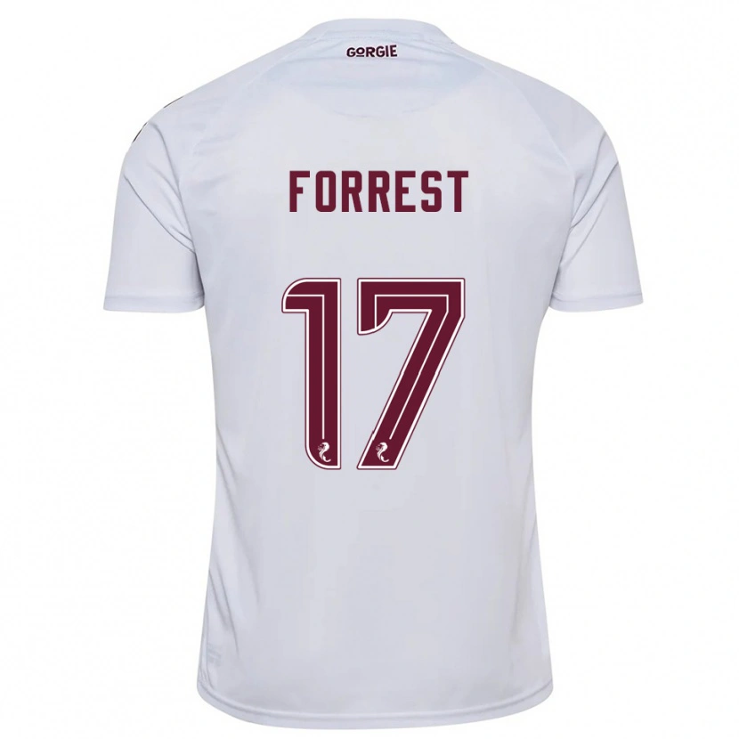 Danxen Dětské Alan Forrest #17 Bílá Vínová Daleko Hráčské Dresy 2025/26 Dres