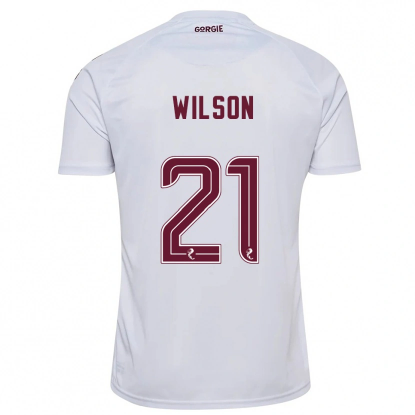 Danxen Dětské James Wilson #21 Bílá Vínová Daleko Hráčské Dresy 2025/26 Dres