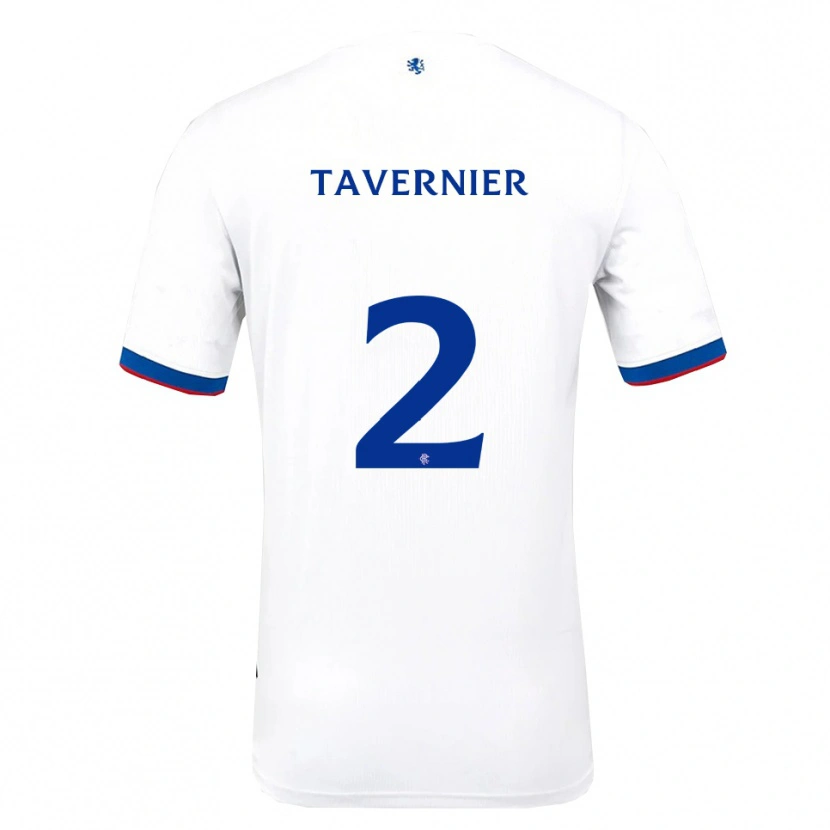 Danxen Dětské James Tavernier #2 Bílá Červená Modrá Daleko Hráčské Dresy 2025/26 Dres