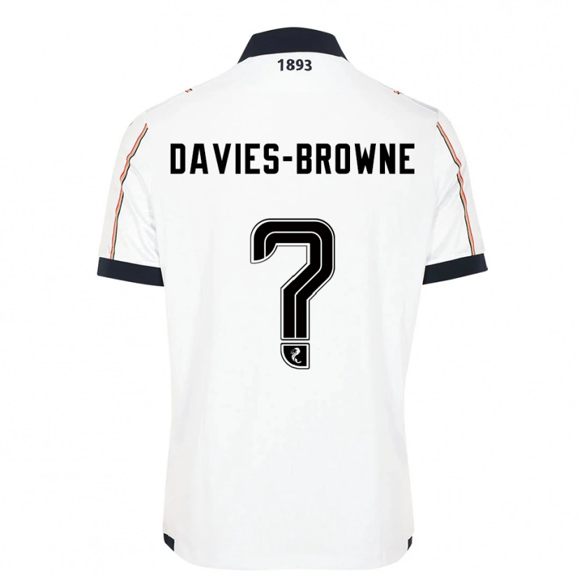 Danxen Dětské Tobias Davies-Browne #0 Bílá Námořnická Červená Daleko Hráčské Dresy 2025/26 Dres