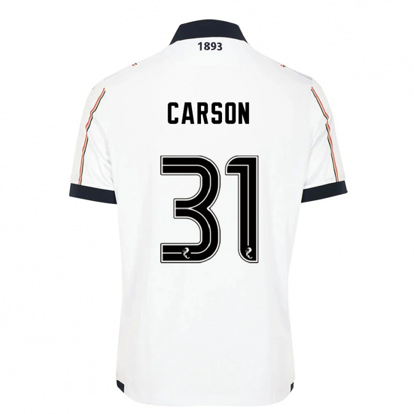 Danxen Dětské Trevor Carson #31 Bílá Námořnická Červená Daleko Hráčské Dresy 2025/26 Dres