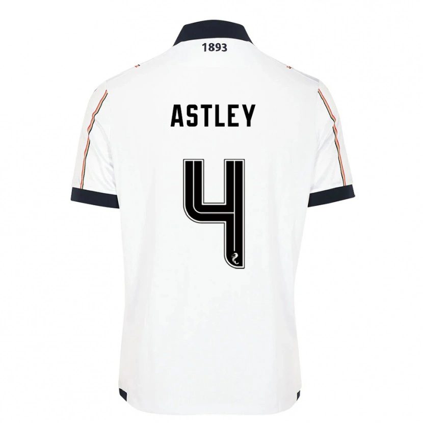 Danxen Dětské Ryan Astley #4 Bílá Námořnická Červená Daleko Hráčské Dresy 2025/26 Dres