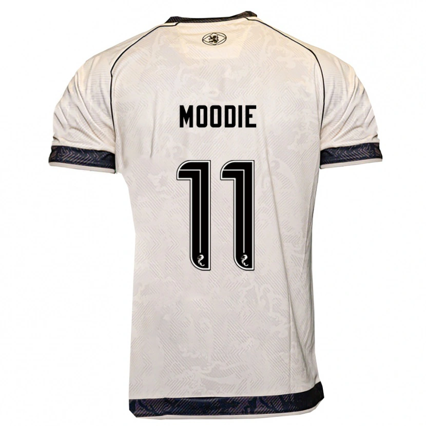 Danxen Dětské Alix Moodie #11 Bílá Černá Daleko Hráčské Dresy 2025/26 Dres