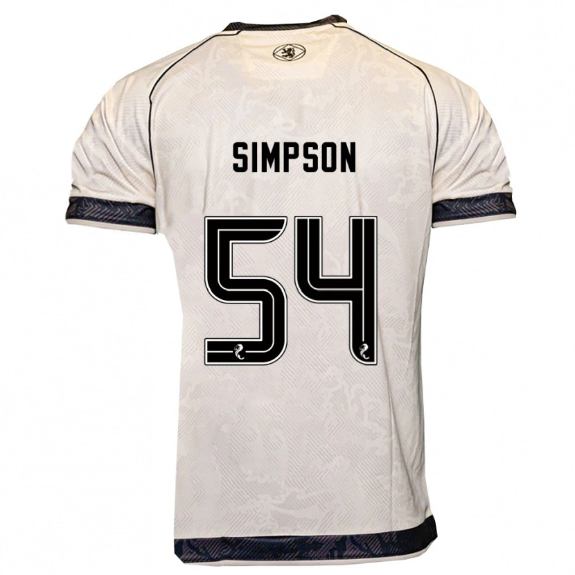 Danxen Dětské Finlay Simpson #54 Bílá Černá Daleko Hráčské Dresy 2025/26 Dres