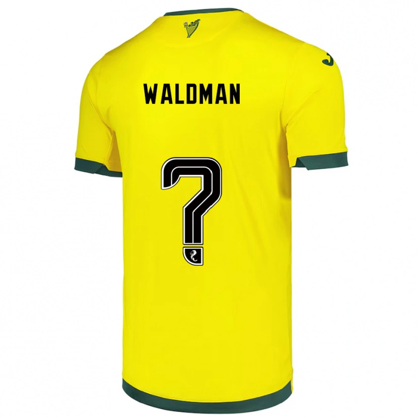 Danxen Dětské Oli Waldman #0 Žlutá Zelená Daleko Hráčské Dresy 2025/26 Dres