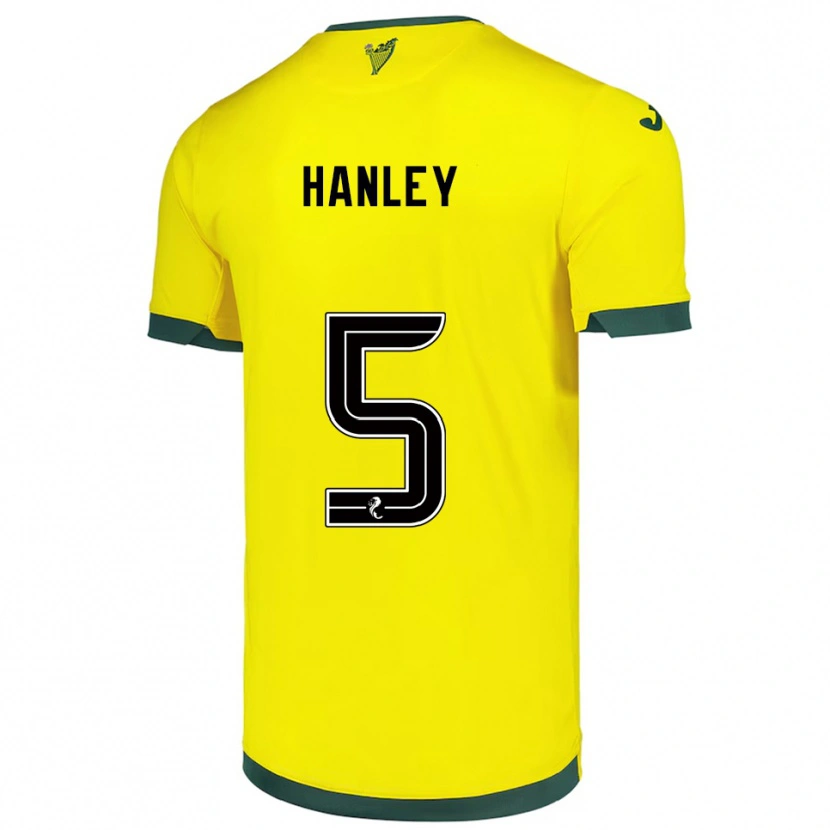 Danxen Dětské Grant Hanley #5 Žlutá Zelená Daleko Hráčské Dresy 2025/26 Dres