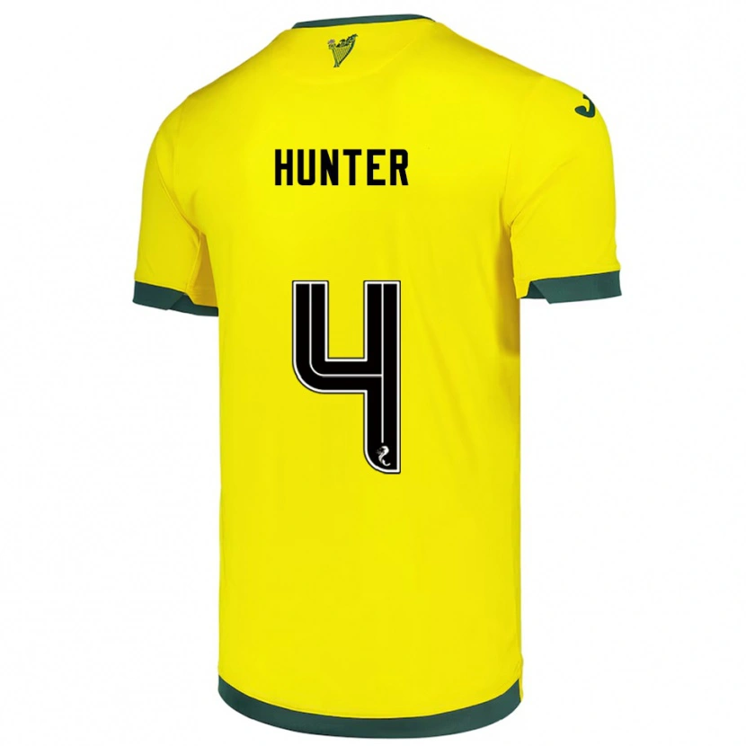 Danxen Dětské Siobhan Hunter #4 Žlutá Zelená Daleko Hráčské Dresy 2025/26 Dres