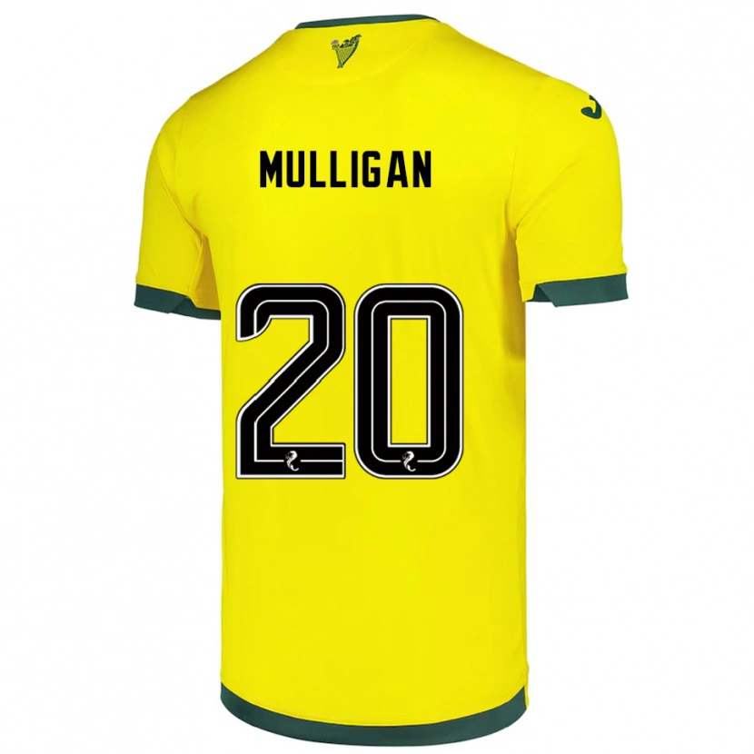 Danxen Dětské Josh Mulligan #20 Žlutá Zelená Daleko Hráčské Dresy 2025/26 Dres