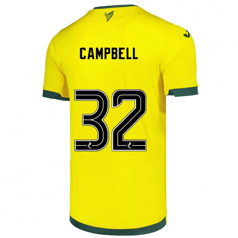 Danxen Dětské Josh Campbell #32 Žlutá Zelená Daleko Hráčské Dresy 2025/26 Dres